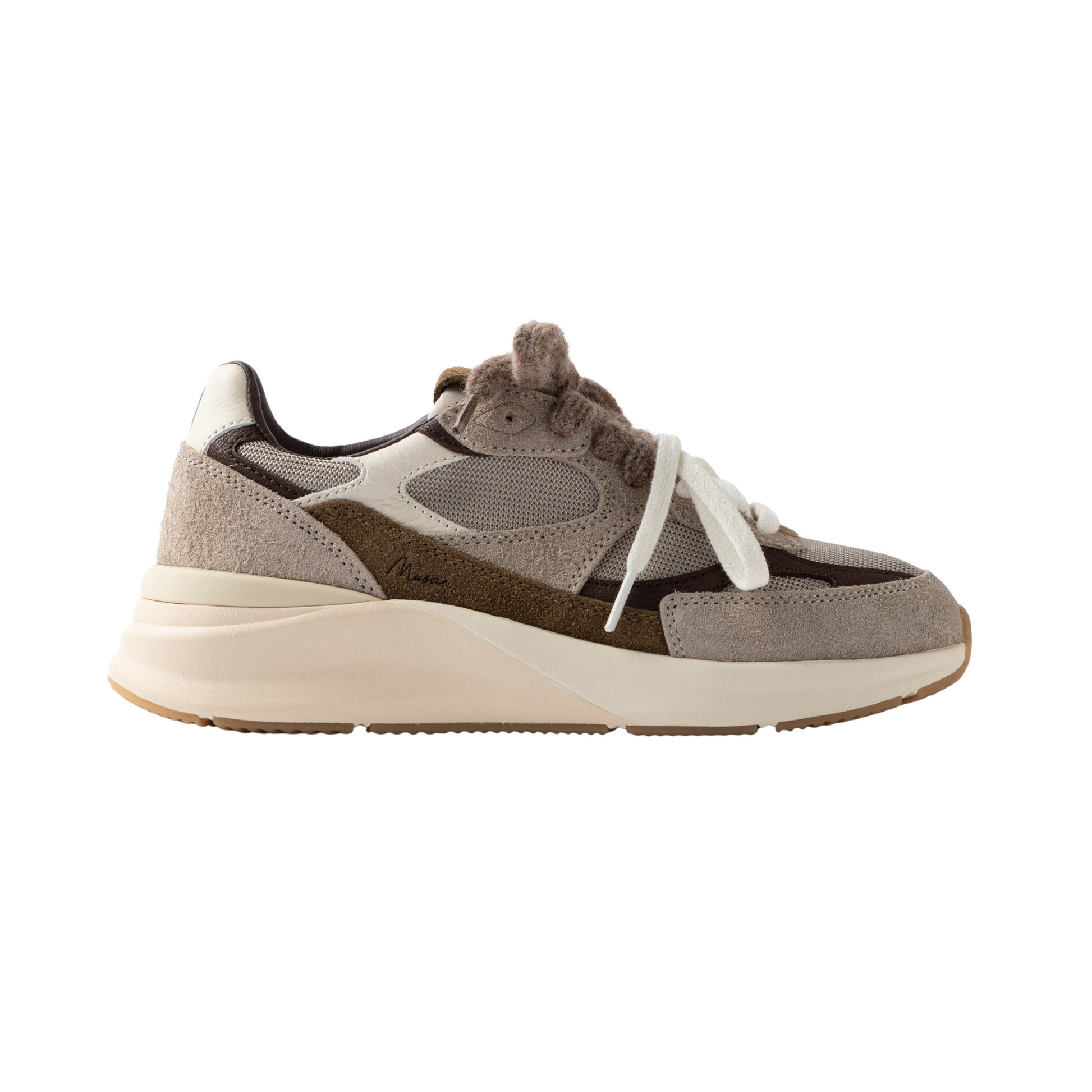 D.A.T.E. Musa Mono Taupe MS-MN-TA sneaker donna in camoscio taupe 