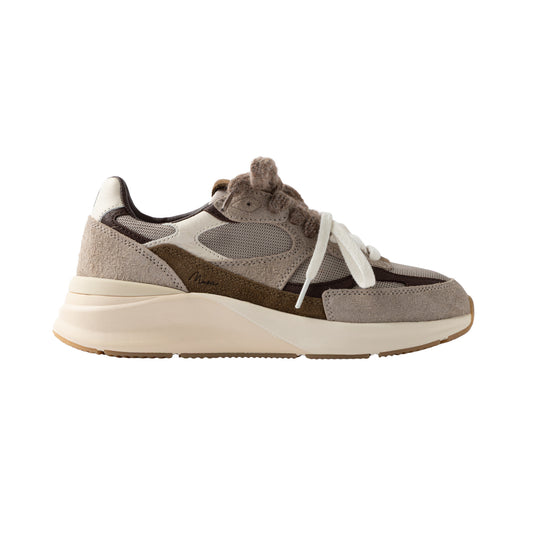D.A.T.E. Musa Mono Taupe MS-MN-TA sneaker donna in camoscio taupe 
