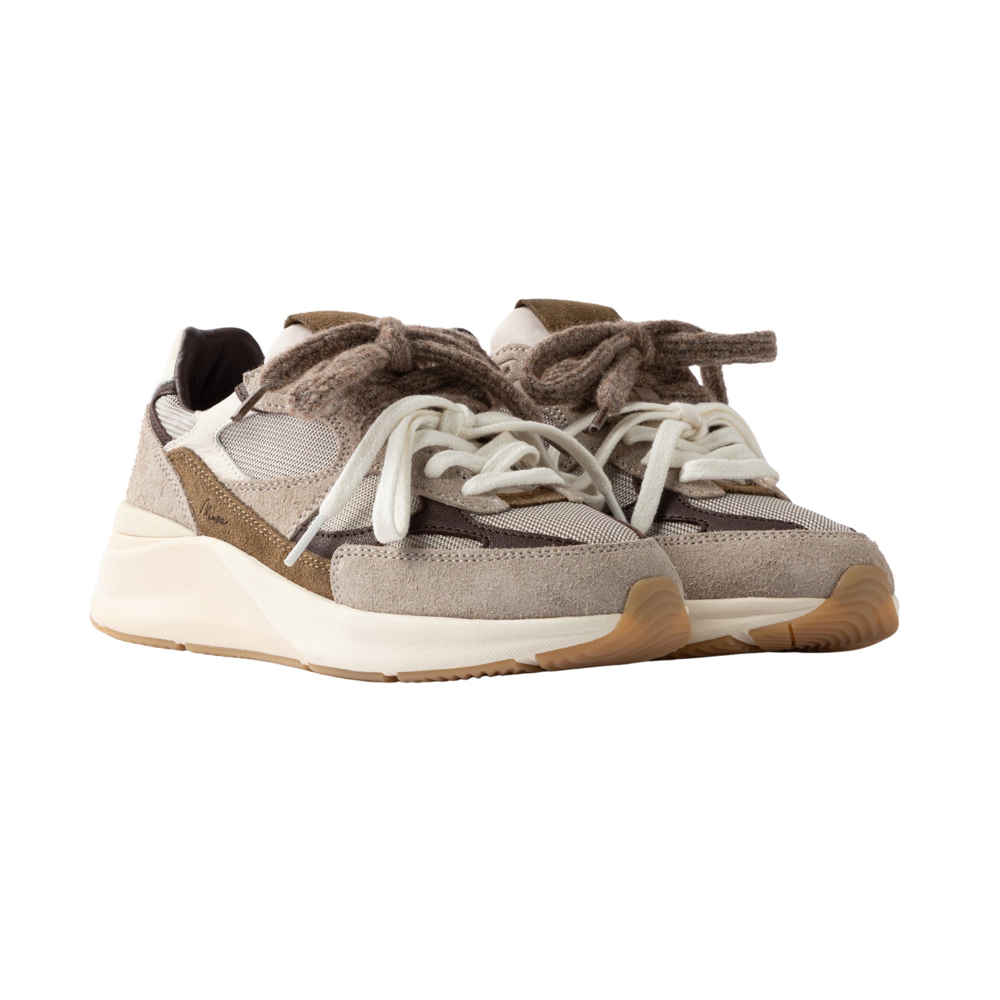 D.A.T.E. Musa Mono Taupe MS-MN-TA sneaker donna in camoscio taupe 