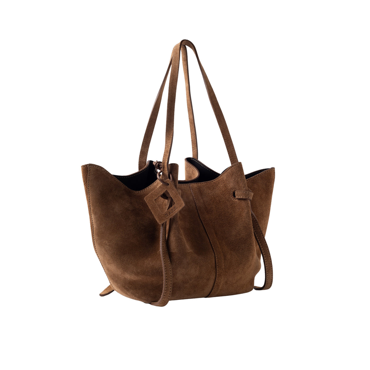 D.A.T.E. Nina Velour Cuoio B451-NI-VR-CU borsa shopper donna in camoscio marrone 