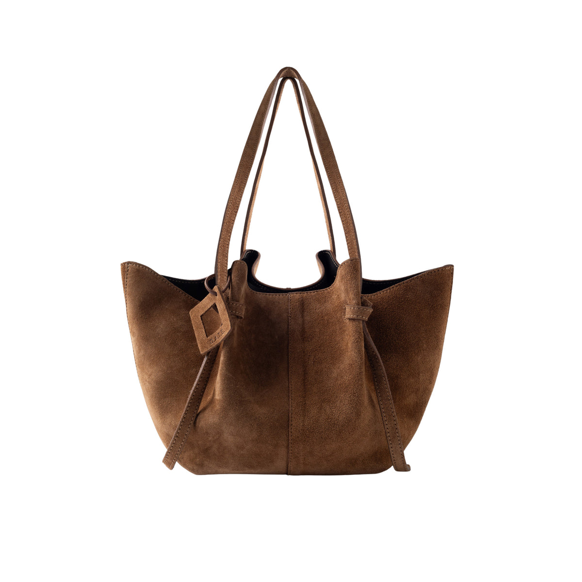 D.A.T.E. Nina Velour Cuoio B451-NI-VR-CU borsa shopper donna in camoscio marrone 
