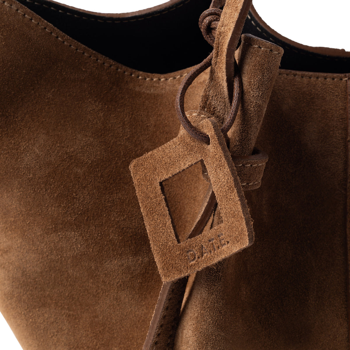 D.A.T.E. Nina Velour Cuoio B451-NI-VR-CU borsa shopper donna in camoscio marrone 