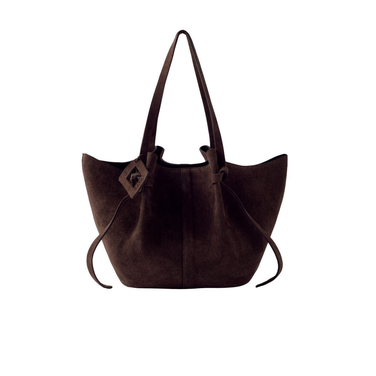 D.A.T.E. Nina Velour T. Moro B451-NI-VR-TM borsa shopper donna in camoscio marrone scuro 