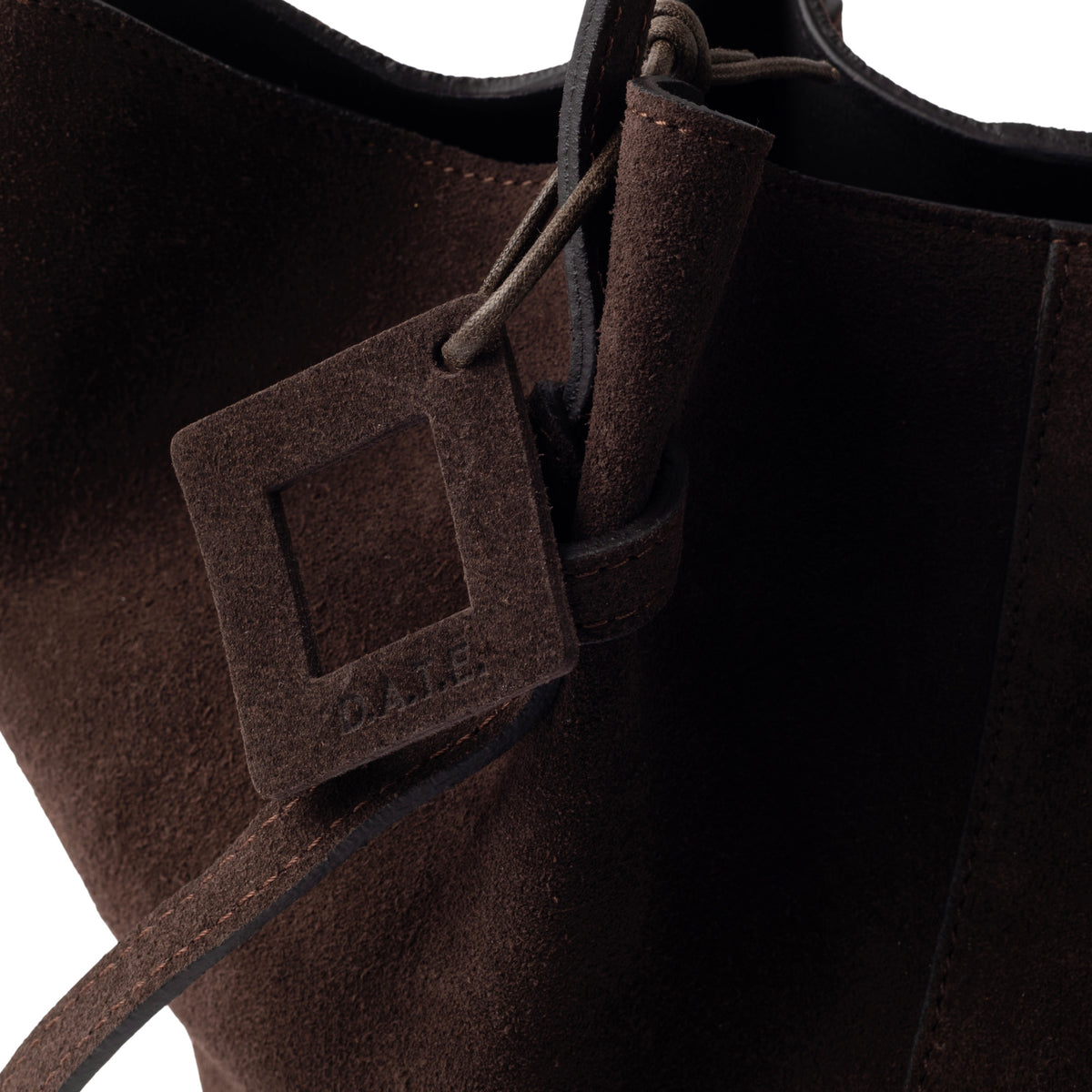D.A.T.E. Nina Velour T. Moro B451-NI-VR-TM borsa shopper donna in camoscio marrone scuro 