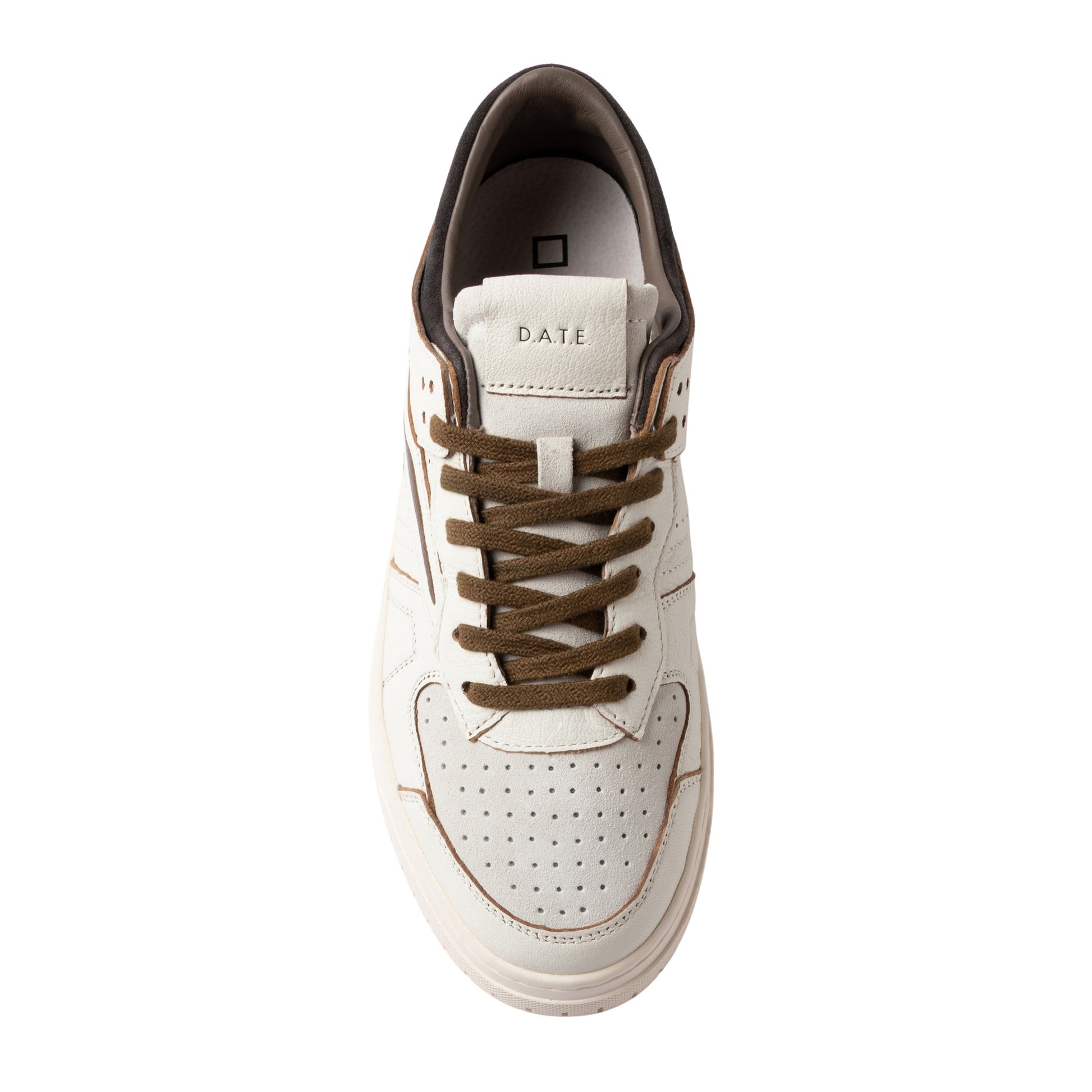 D.A.T.E. Torneo Colored White Anthracite TO-CO-HT sneaker uomo bianca beige e antracite 