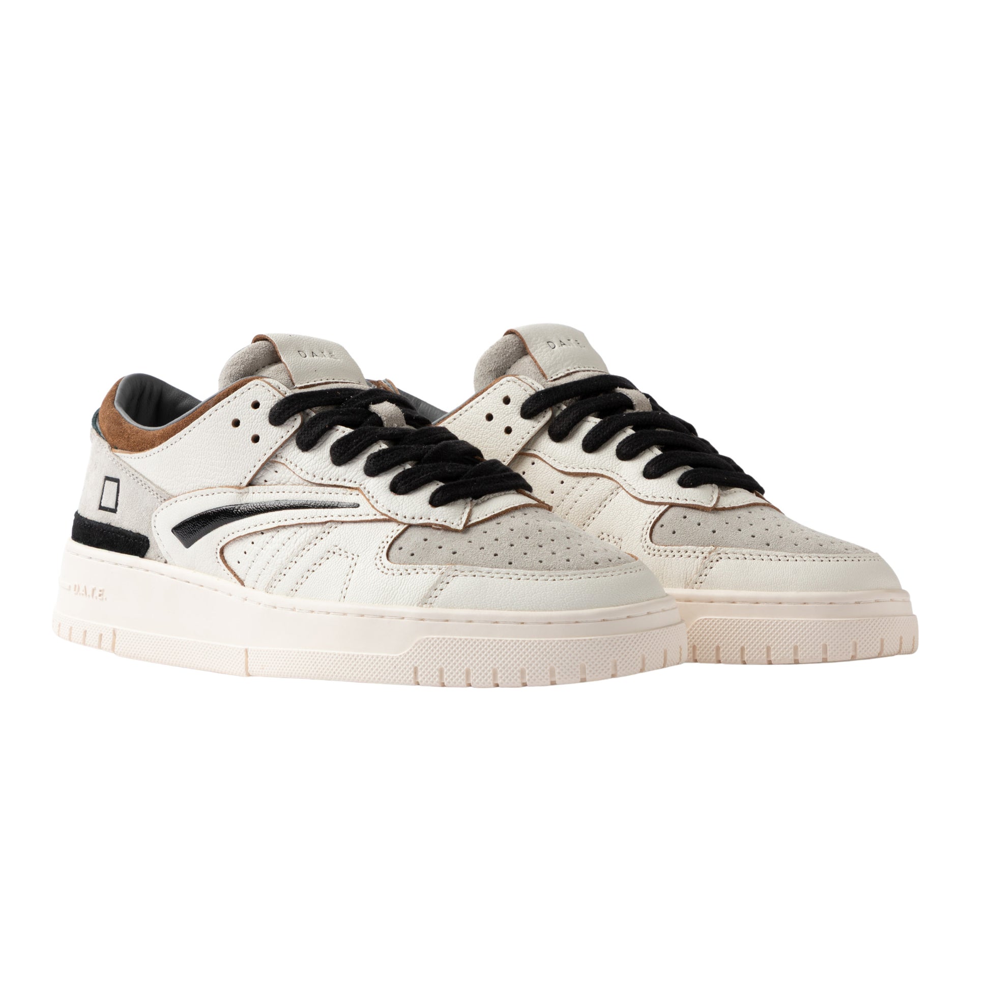 D.A.T.E. Torneo Colored White Cuoio TO-CO-WI sneaker uomo bianca grigia e cuoio 