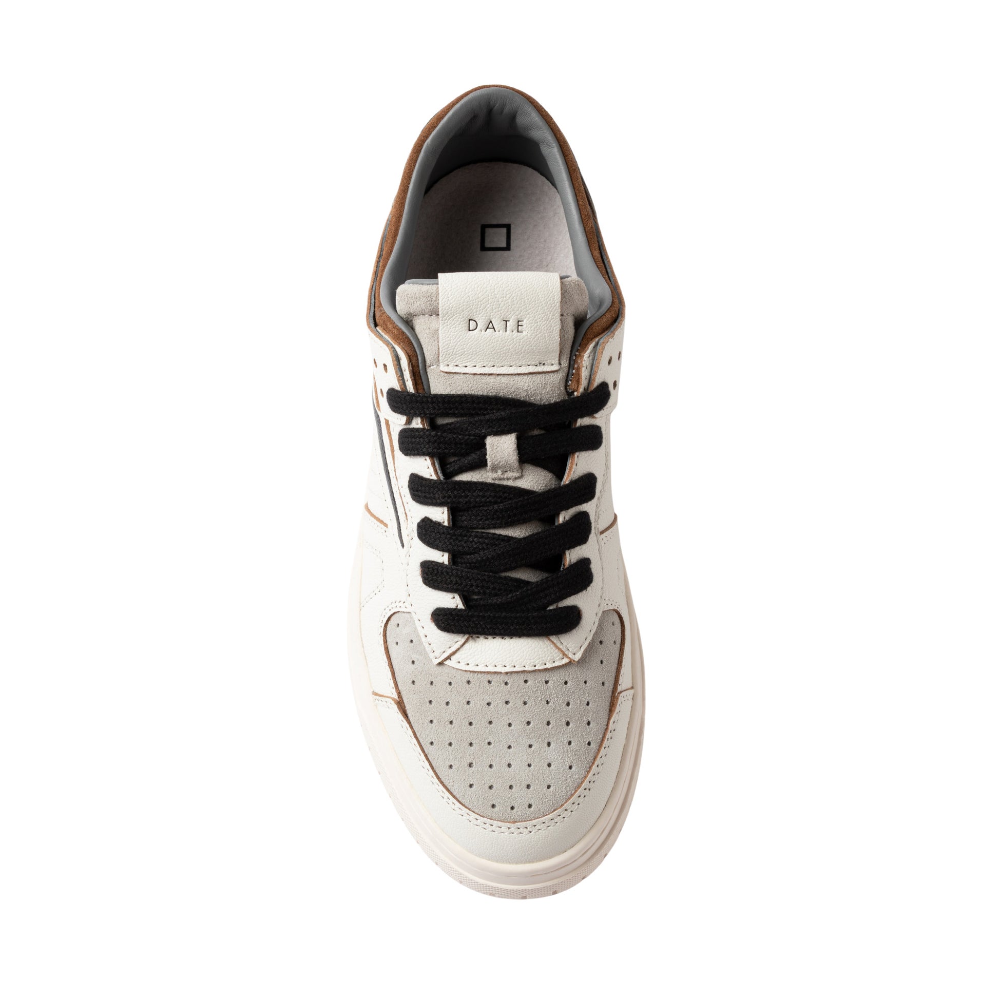 D.A.T.E. Torneo Colored White Cuoio TO-CO-WI sneaker uomo bianca grigia e cuoio 