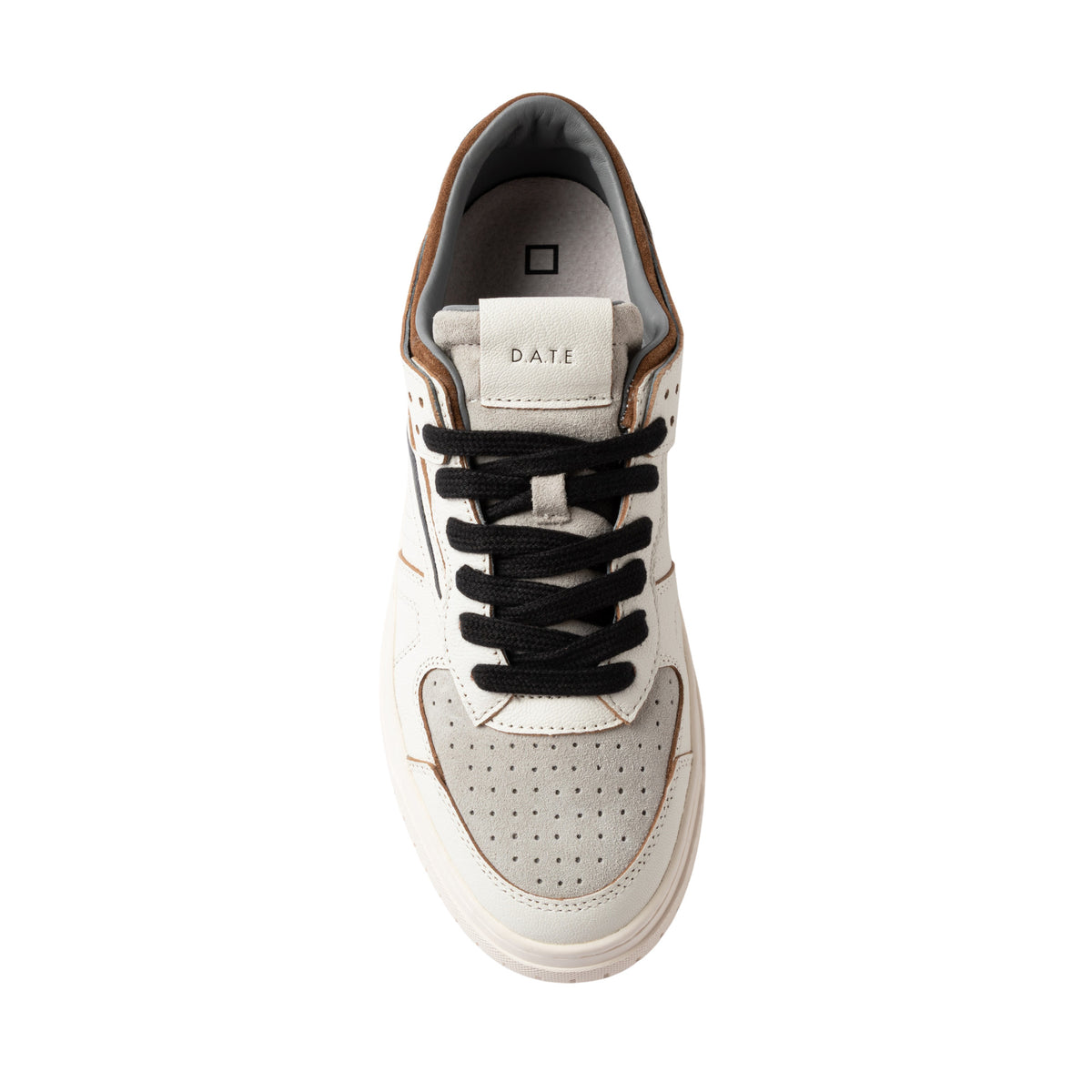 D.A.T.E. Torneo Colored White Cuoio TO-CO-WI sneaker uomo bianca grigia e cuoio 