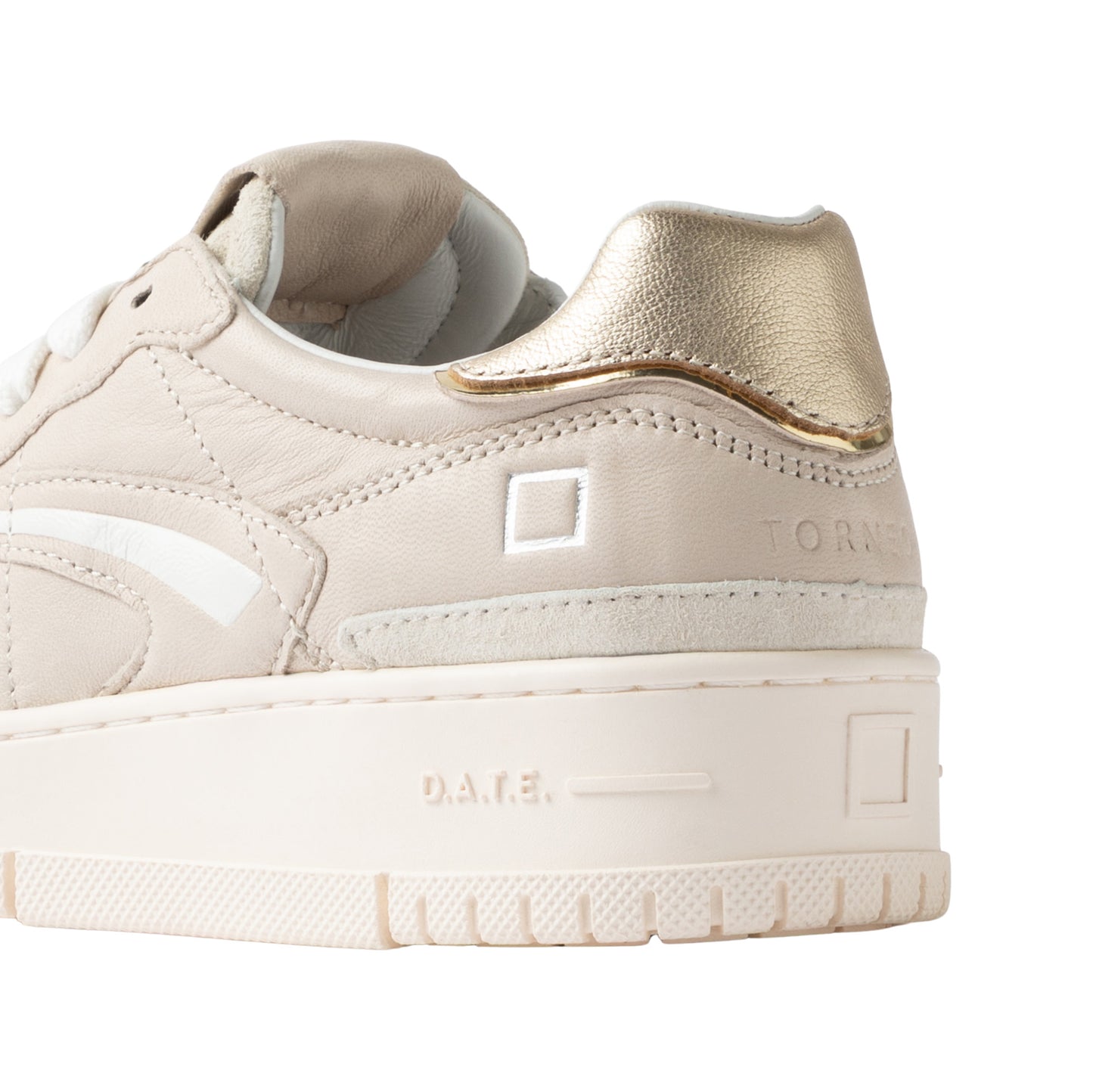 D.A.T.E. Torneo Pure Calf Ivory TP-CA-IV sneaker donna in pelle bianco avorio 