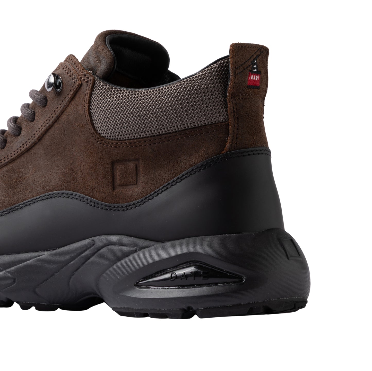 D.A.T.E. Zeno Waxed Brown ZN-WX-BR sneaker uomo alta in camoscio marrone scuro 