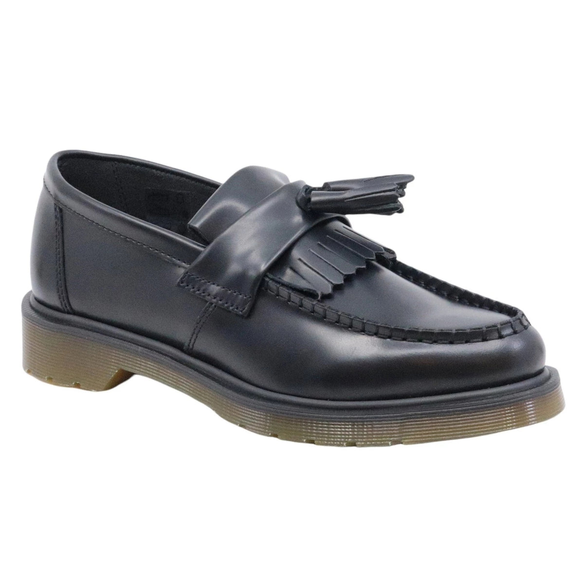 Dr. Martens Adrian 14573001 mocassino unisex in pelle nera Polished Smooth 