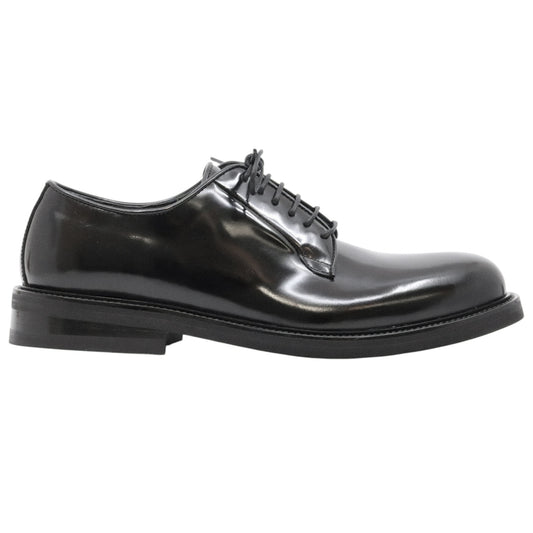 Ducanero 2755 scarpa derby uomo in pelle lucida nera 