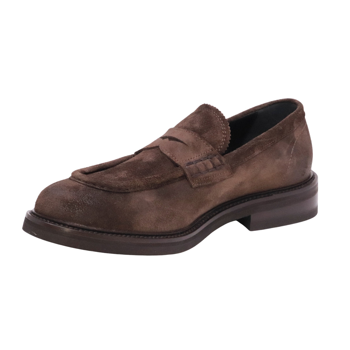 Ducanero 2760 Jefferson mocassino uomo in camoscio marrone Made in Italy 