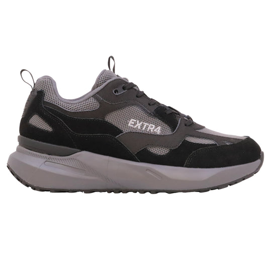 EXTR4 Kaizen 5.05 2202044 sneaker uomo nera e  grigia in camoscio e tessuto tecnico 