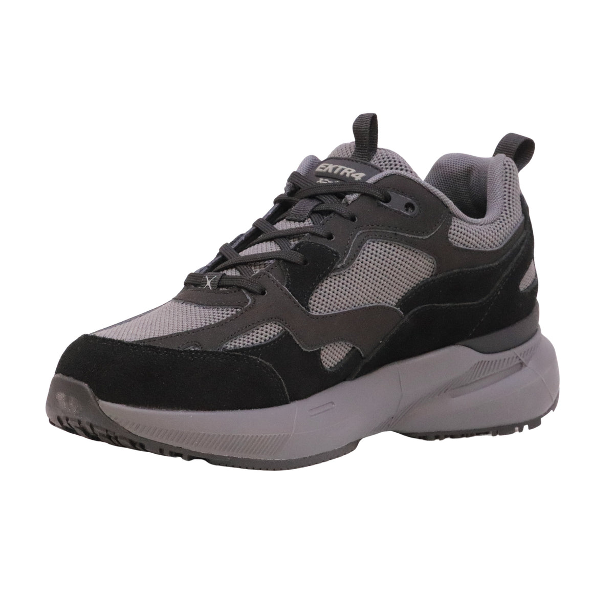 EXTR4 Kaizen 5.05 2202044 sneaker uomo nera e  grigia in camoscio e tessuto tecnico 