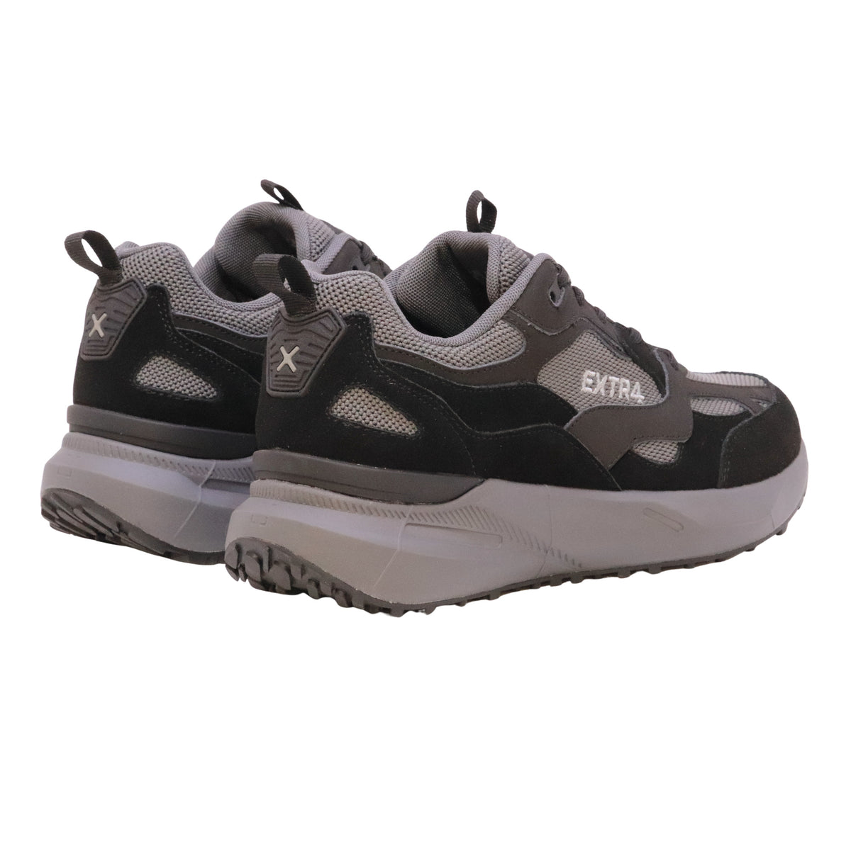 EXTR4 Kaizen 5.05 2202044 sneaker uomo nera e  grigia in camoscio e tessuto tecnico 