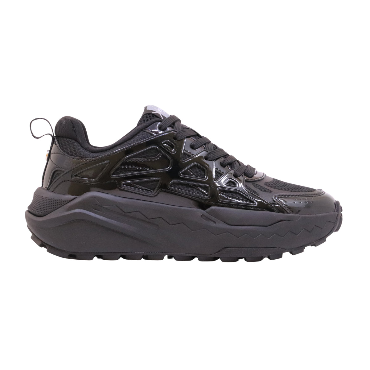 EXTR4 Kaizen XL 3.05 2207544 sneaker donna nera in mesh e dettagli effetto specchio 