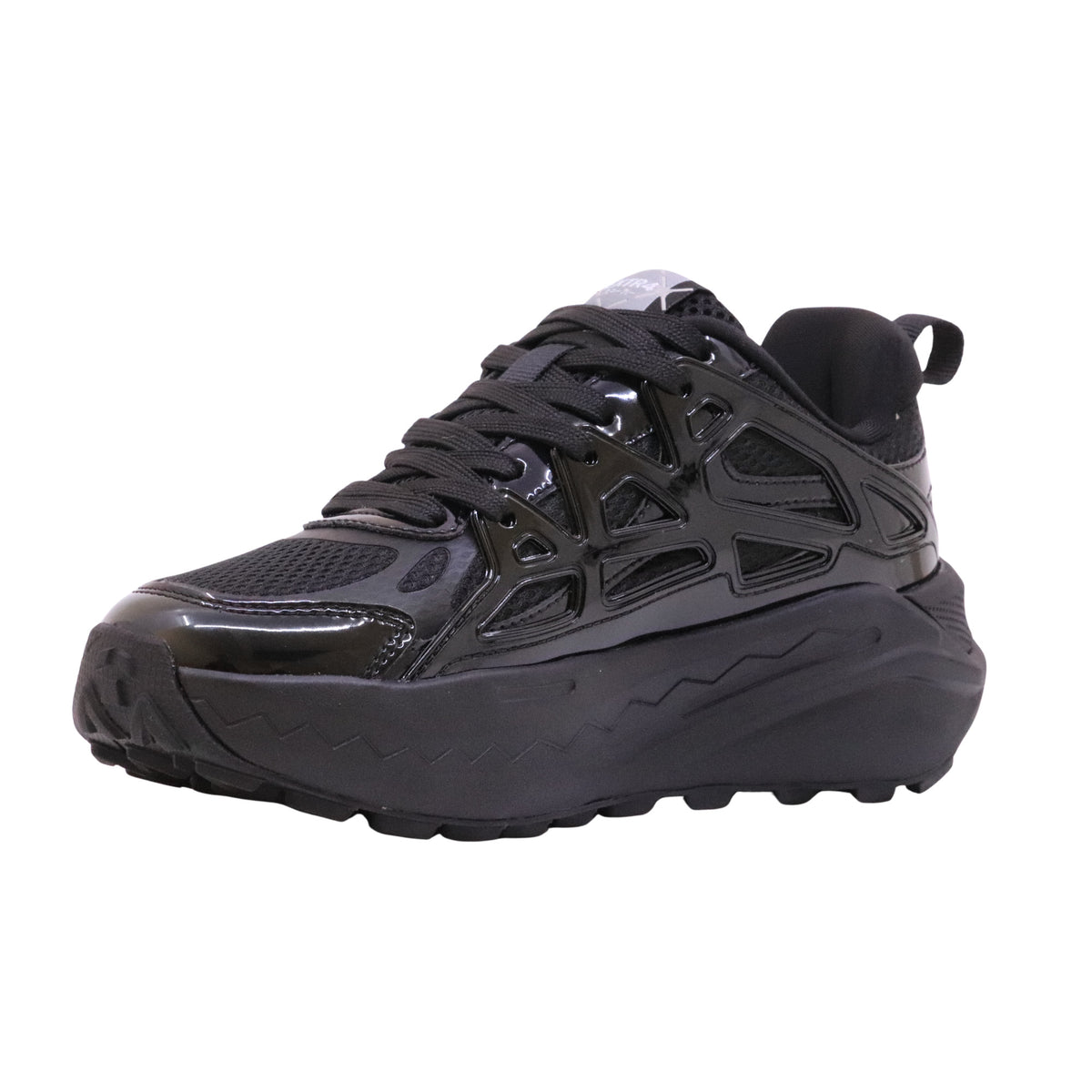EXTR4 Kaizen XL 3.05 2207544 sneaker donna nera in mesh e dettagli effetto specchio 