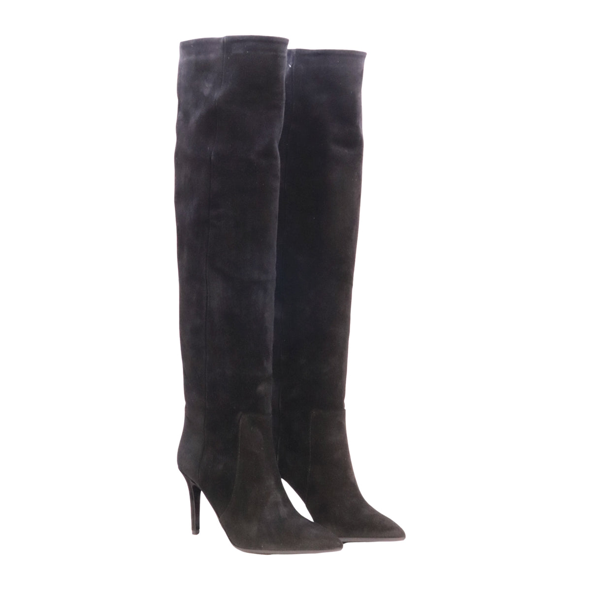 Fabio Rusconi I-NYDIA-NATALY stivale al ginocchio donna in camoscio nero con tacco 9 cm 
