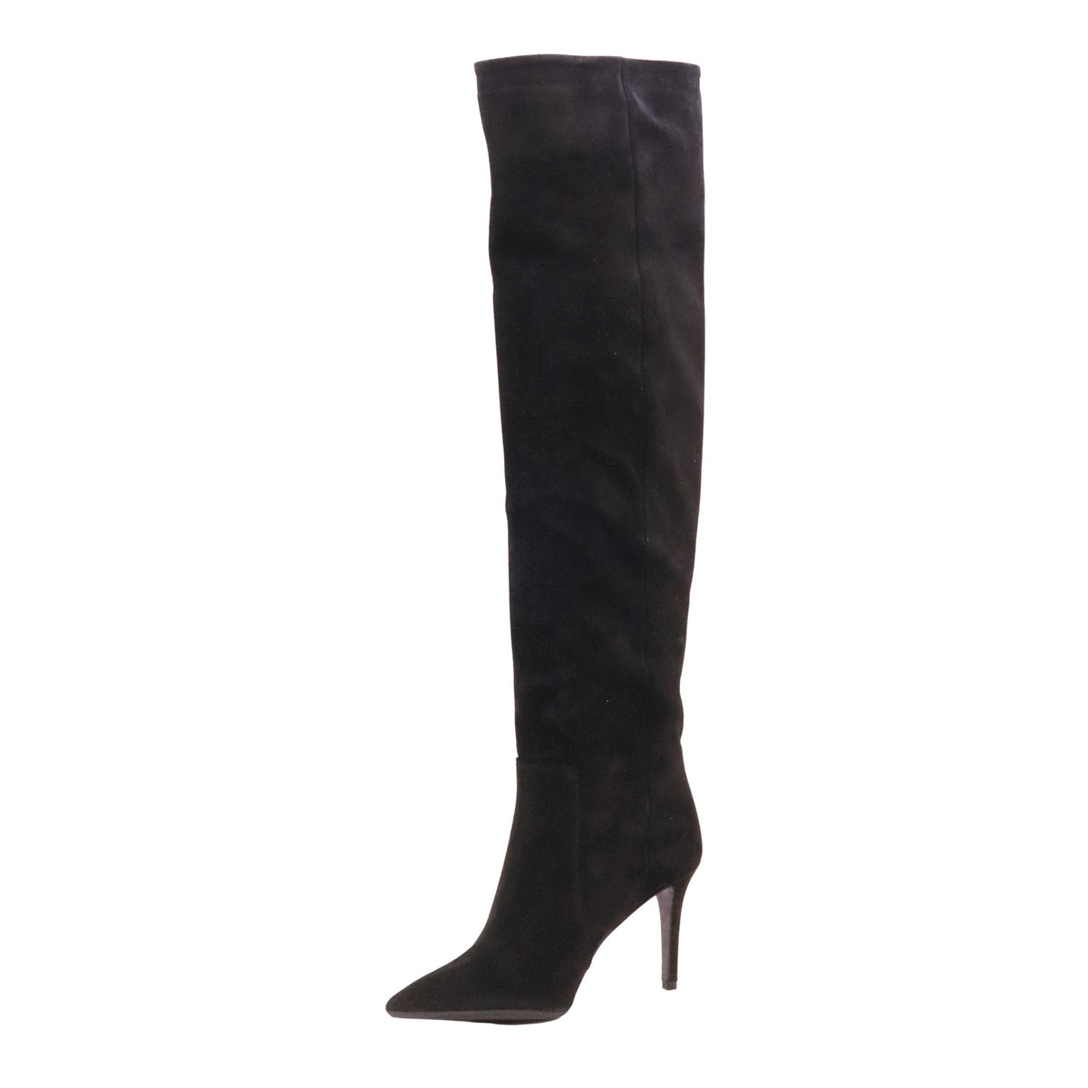 Fabio Rusconi I-NYDIA-NATALY stivale al ginocchio donna in camoscio nero con tacco 9 cm 