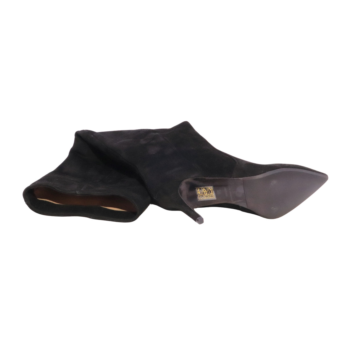 Fabio Rusconi I-NYDIA-NATALY stivale al ginocchio donna in camoscio nero con tacco 9 cm 