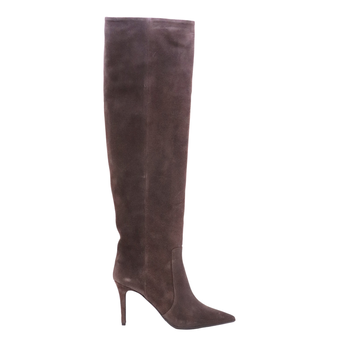 Fabio Rusconi I-NYDIA-NATALY stivale al ginocchio donna in camoscio marrone noce con tacco 9 cm 