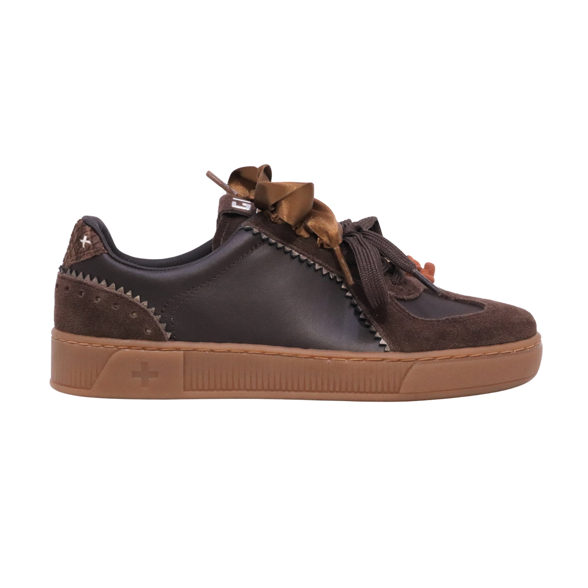 GIO+ BLUE 1048 Combi Brown sneaker donna in pelle e camoscio marrone 