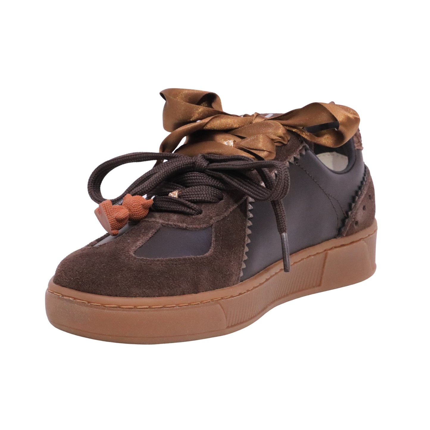 GIO+ BLUE 1048 Combi Brown sneaker donna in pelle e camoscio marrone 