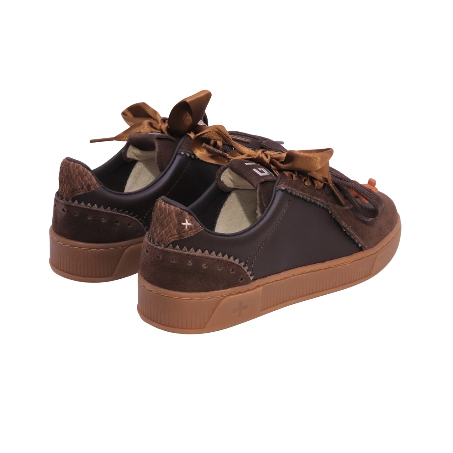 GIO+ BLUE 1048 Combi Brown sneaker donna in pelle e camoscio marrone 