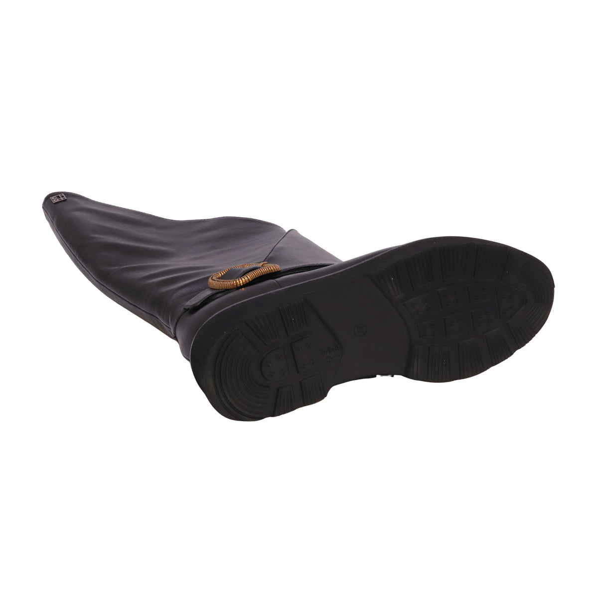 GIO+ Lily 08 stivale donna in pelle nera con suola spessa 