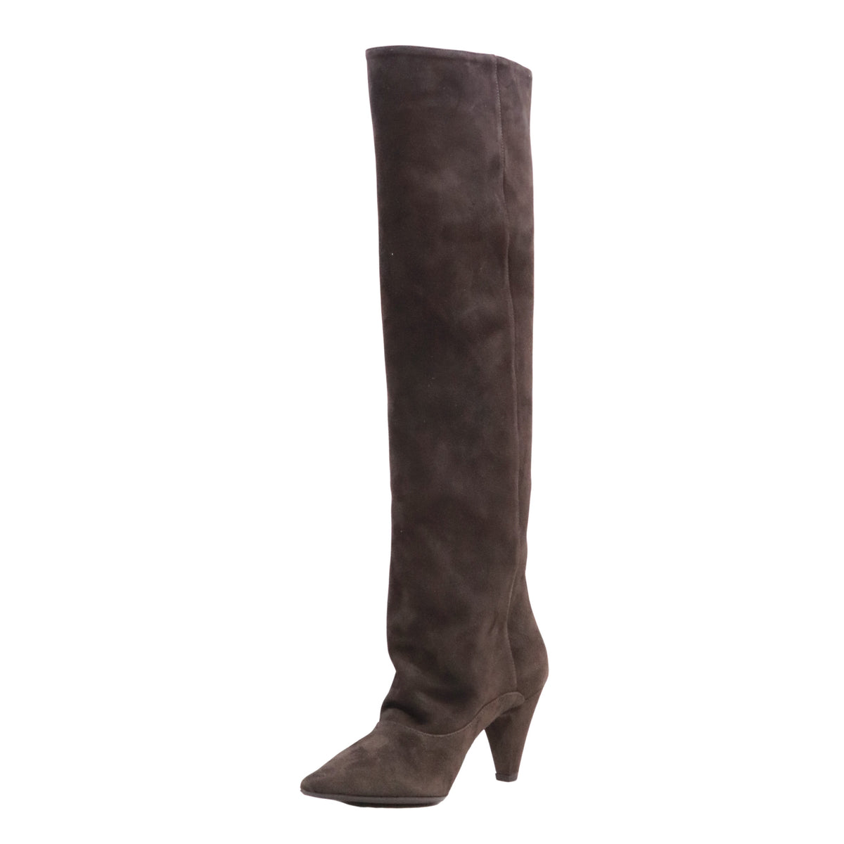 Isabelle Paris IS819 Camoscio Asfalto stivale donna marrone scuro con tacco 8 cm 