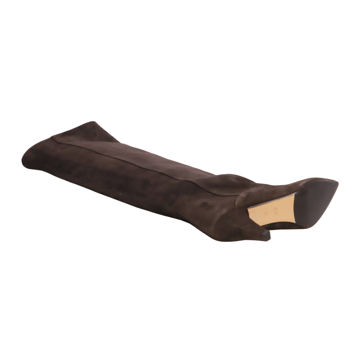 Isabelle Paris IS819 Camoscio Asfalto stivale donna marrone scuro con tacco 8 cm 