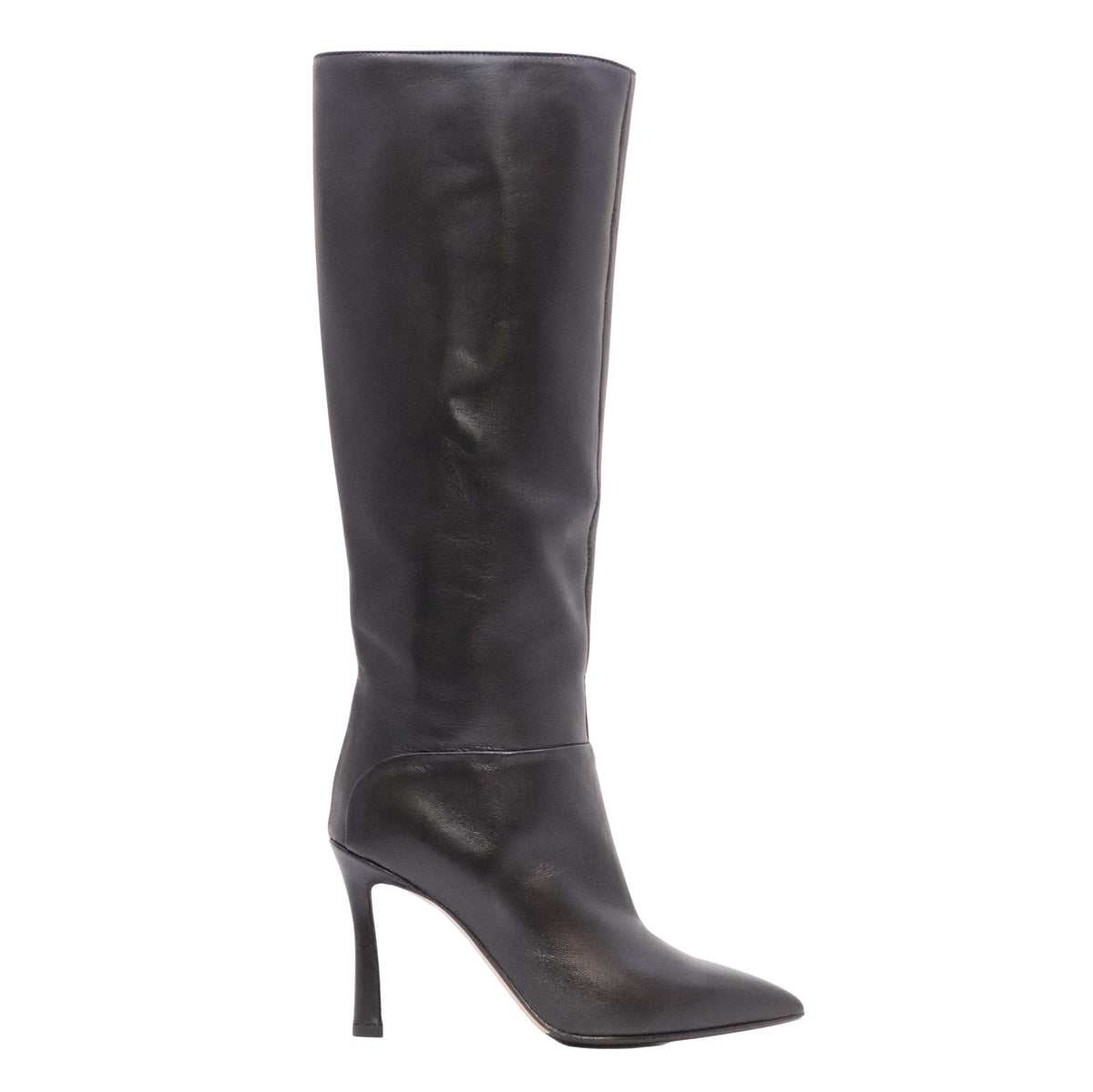 Isabelle Paris IS824 Nappa Nero stivale donna in pelle nera con tacco 9,5 cm 
