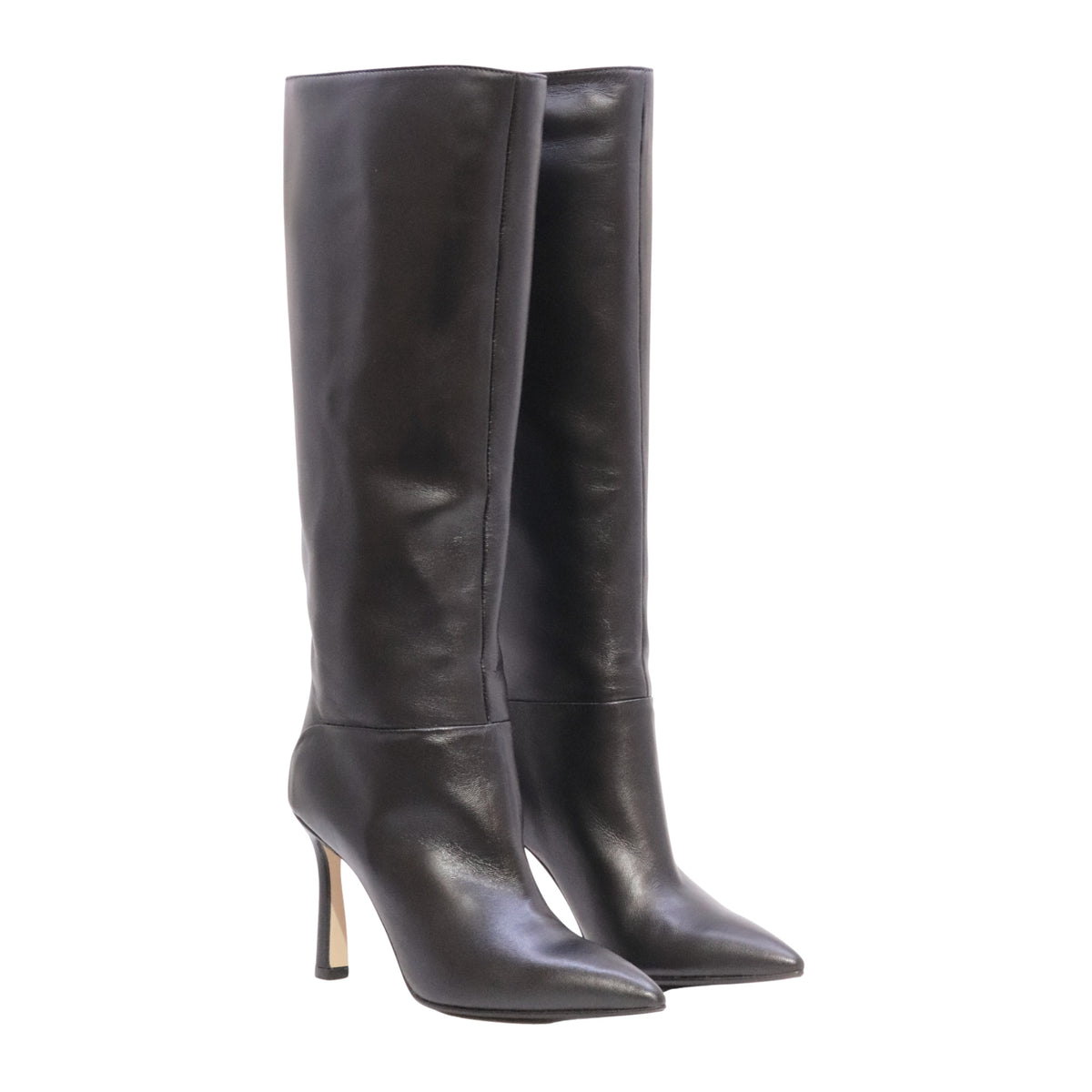 Isabelle Paris IS824 Nappa Nero stivale donna in pelle nera con tacco 9,5 cm 