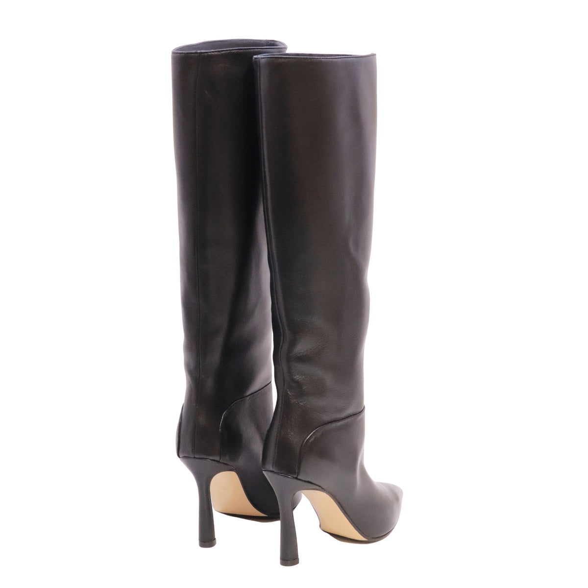 Isabelle Paris IS824 Nappa Nero stivale donna in pelle nera con tacco 9,5 cm 