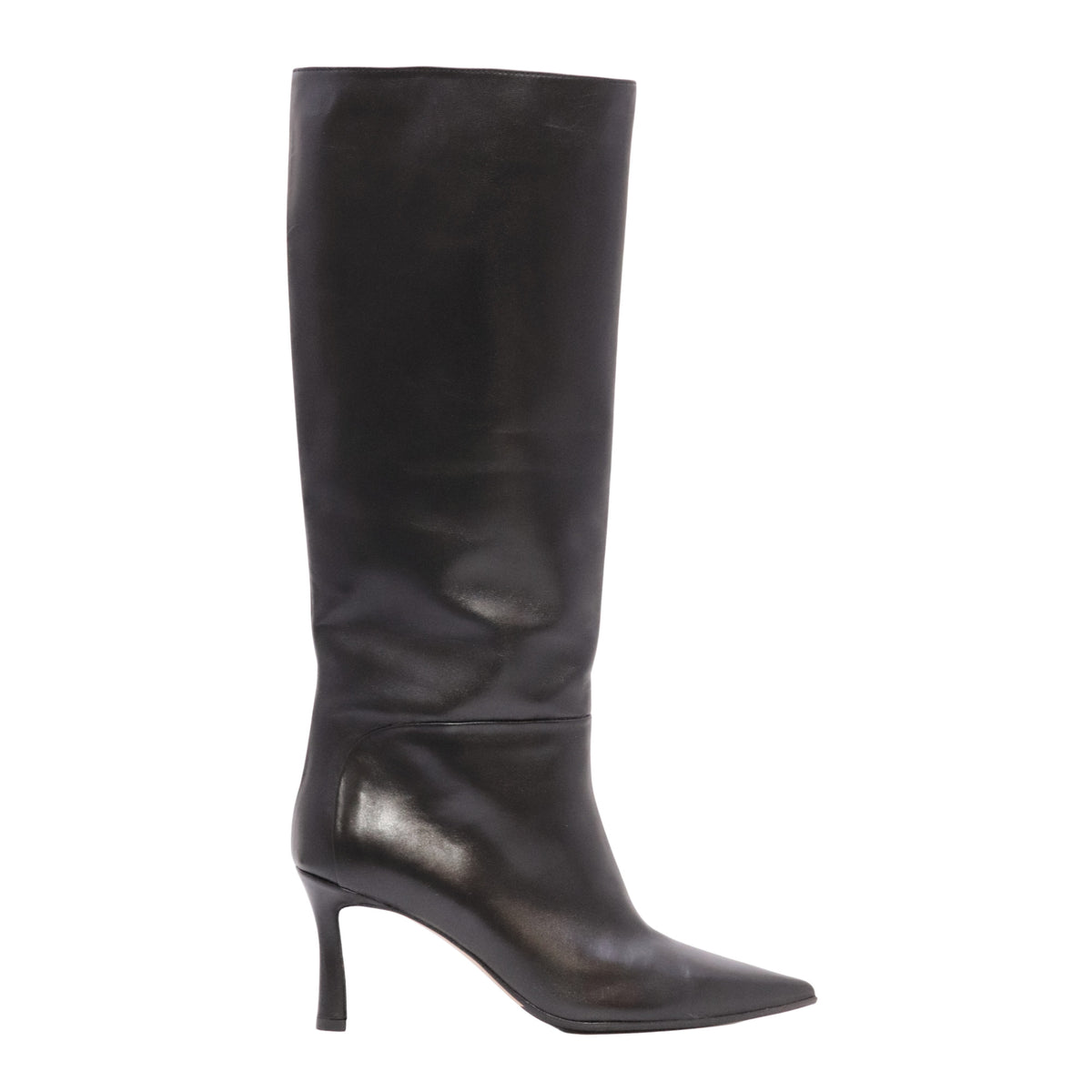 Isabelle Paris IS824 Nappa Nero stivale donna in pelle nera con tacco 8 cm 