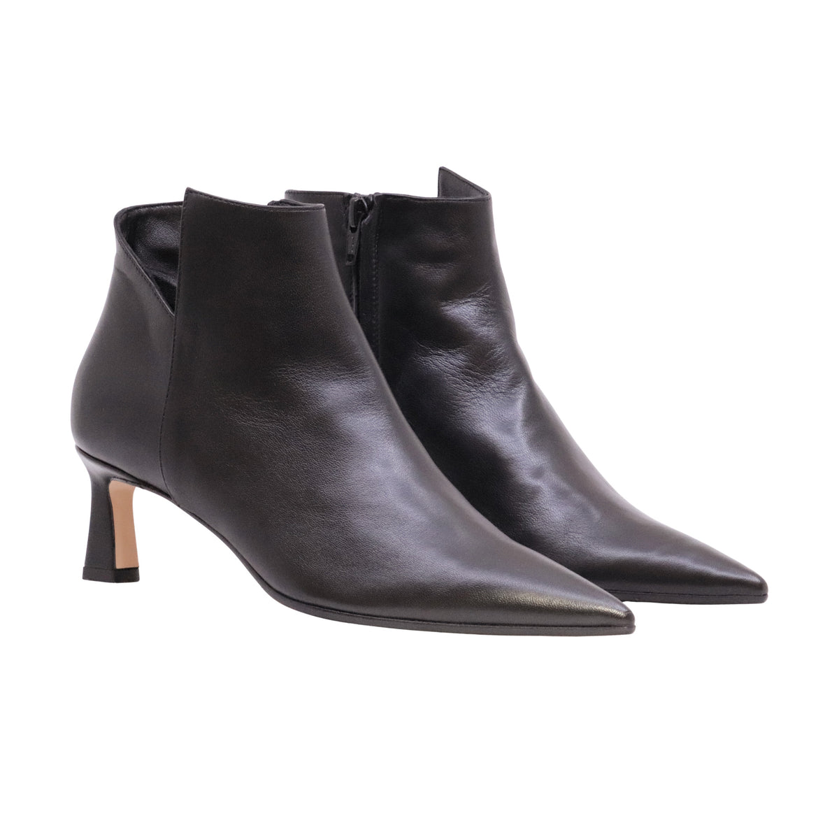 Isabelle Paris IS831 Nappa Nero tronchetto donna in pelle con tacco 6 cm 
