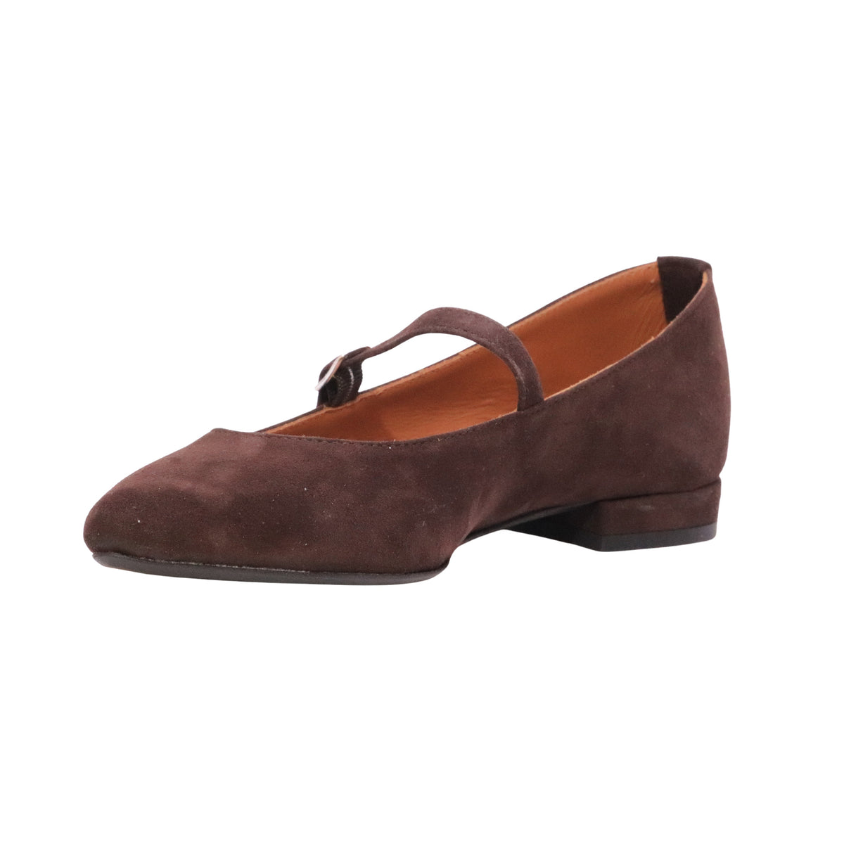 Jaffè 605 T ballerina donna in camoscio marrone con cinturino 