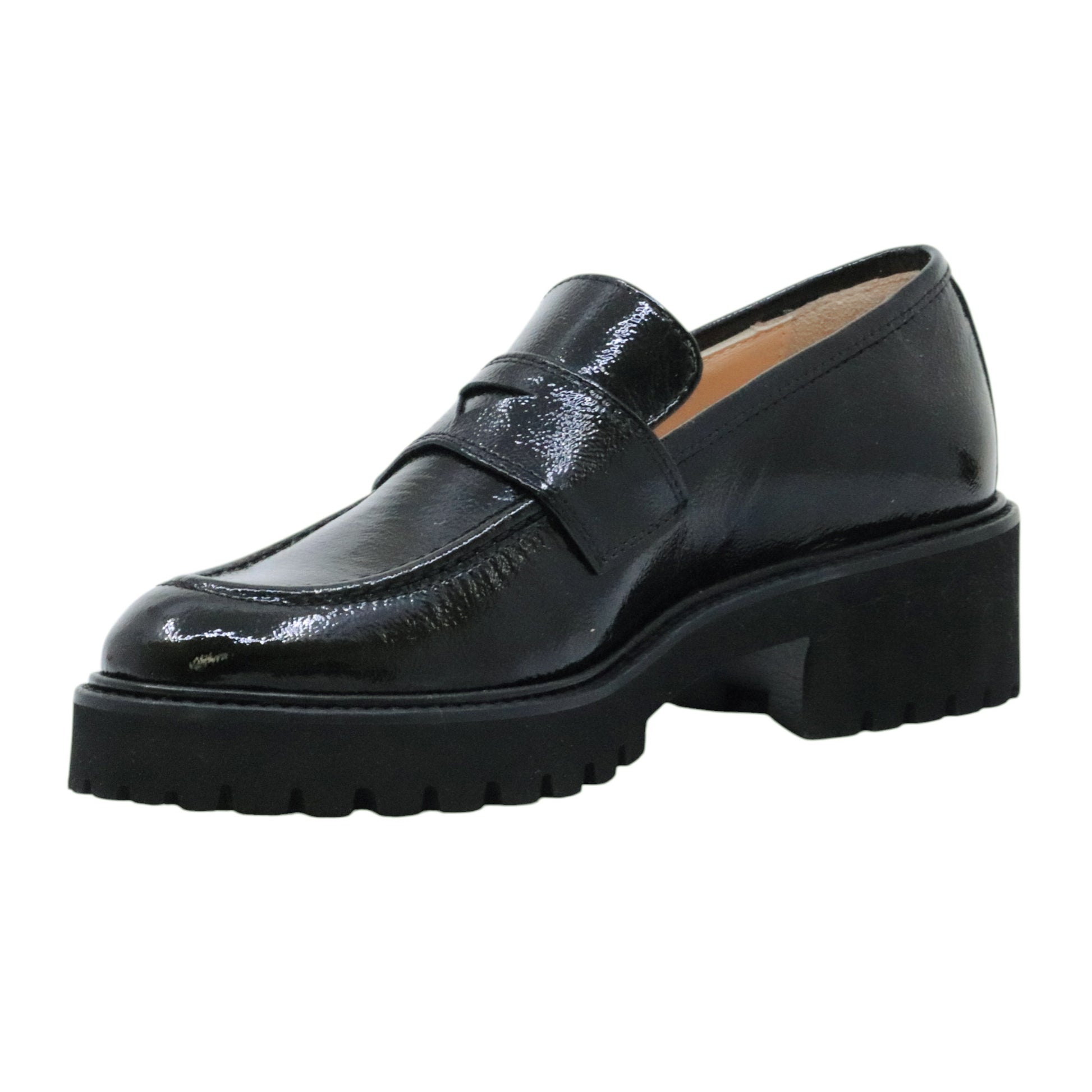 Le Briella Z800 B mocassino donna in pelle naplak nera 