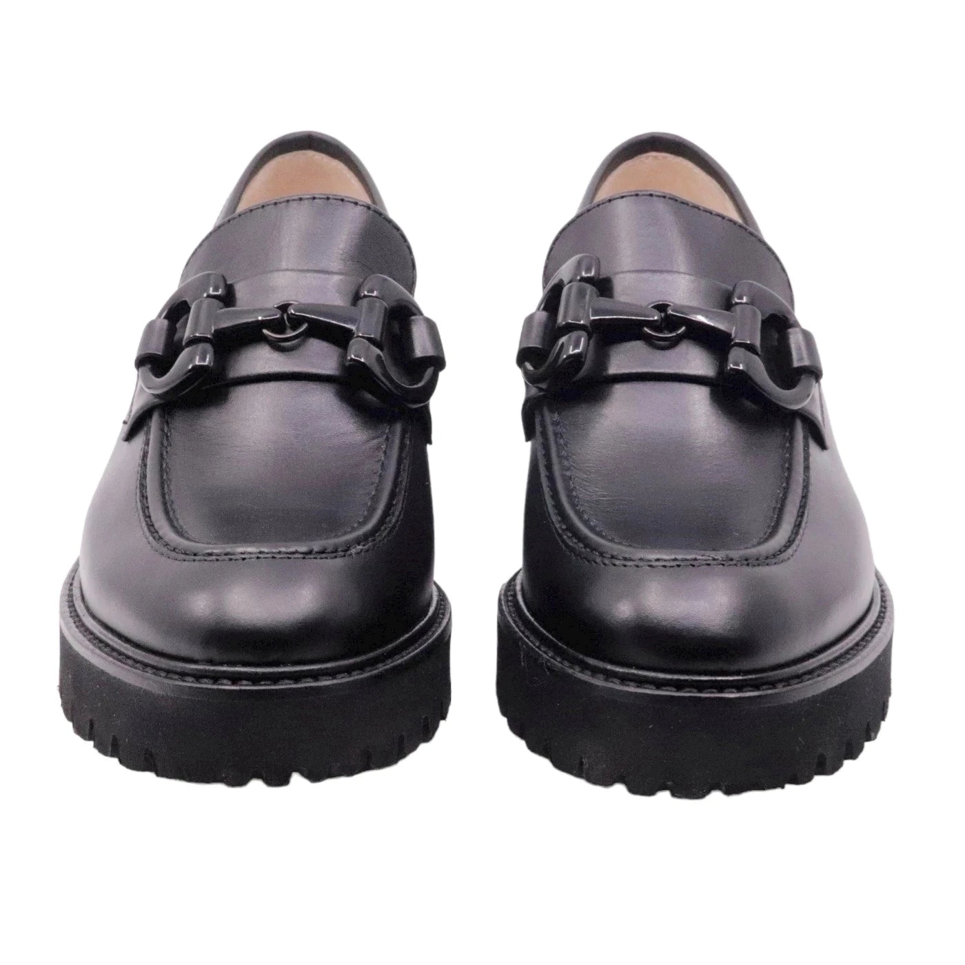 Le Briella Z800 mocassino donna in pelle nera con morsetto 
