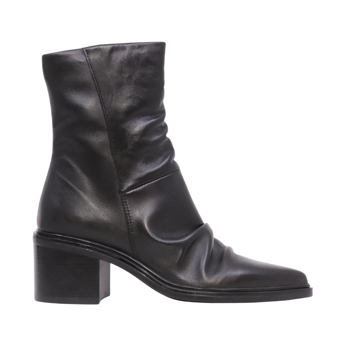 MJUS Milla L39205 stivaletto donna in pelle nera con tacco 6,5 cm e zip interna 
