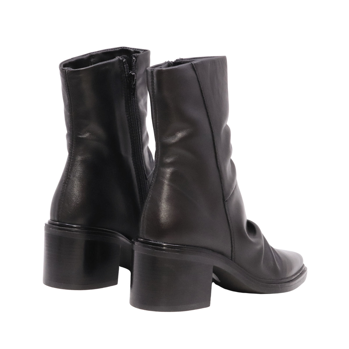 MJUS Milla L39205 stivaletto donna in pelle nera con tacco 6,5 cm e zip interna 