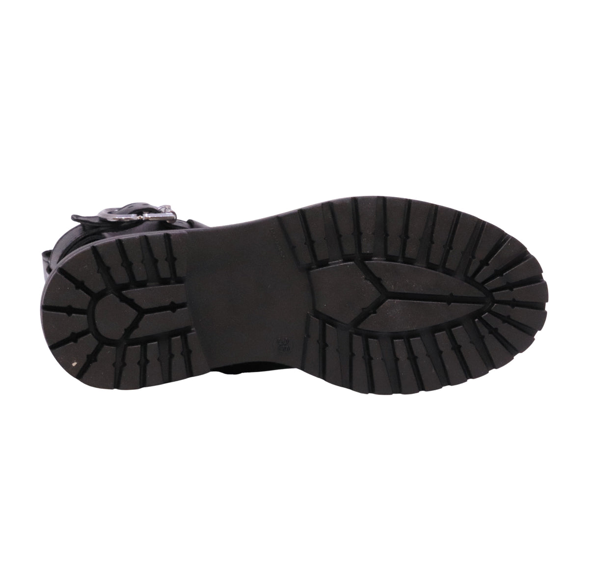 MJUS Danaia L97202 stivaletto biker donna in pelle nera con zip frontale e fibbia 