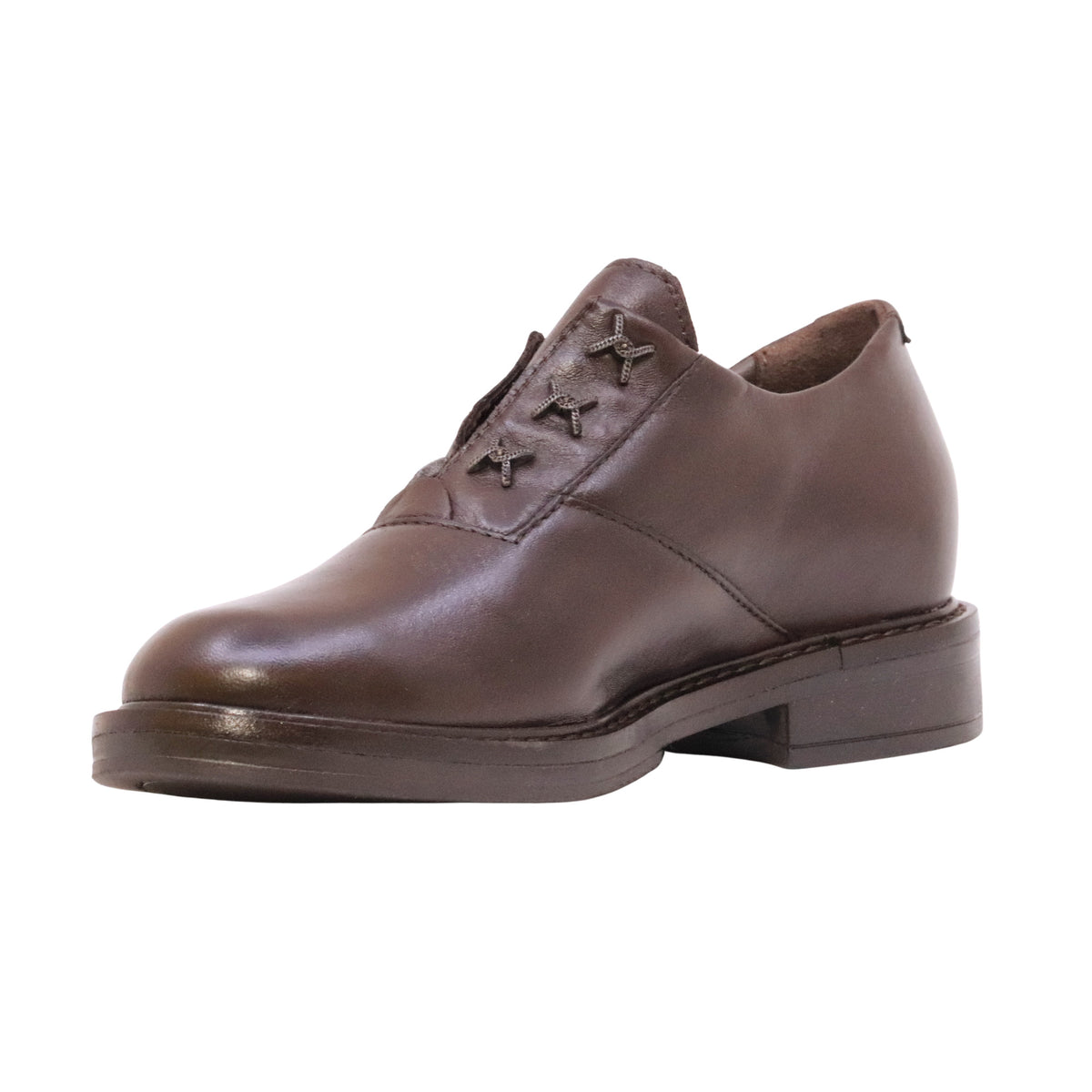 MJUS T81107 scarpa donna in pelle Moka senza lacci con elastico 