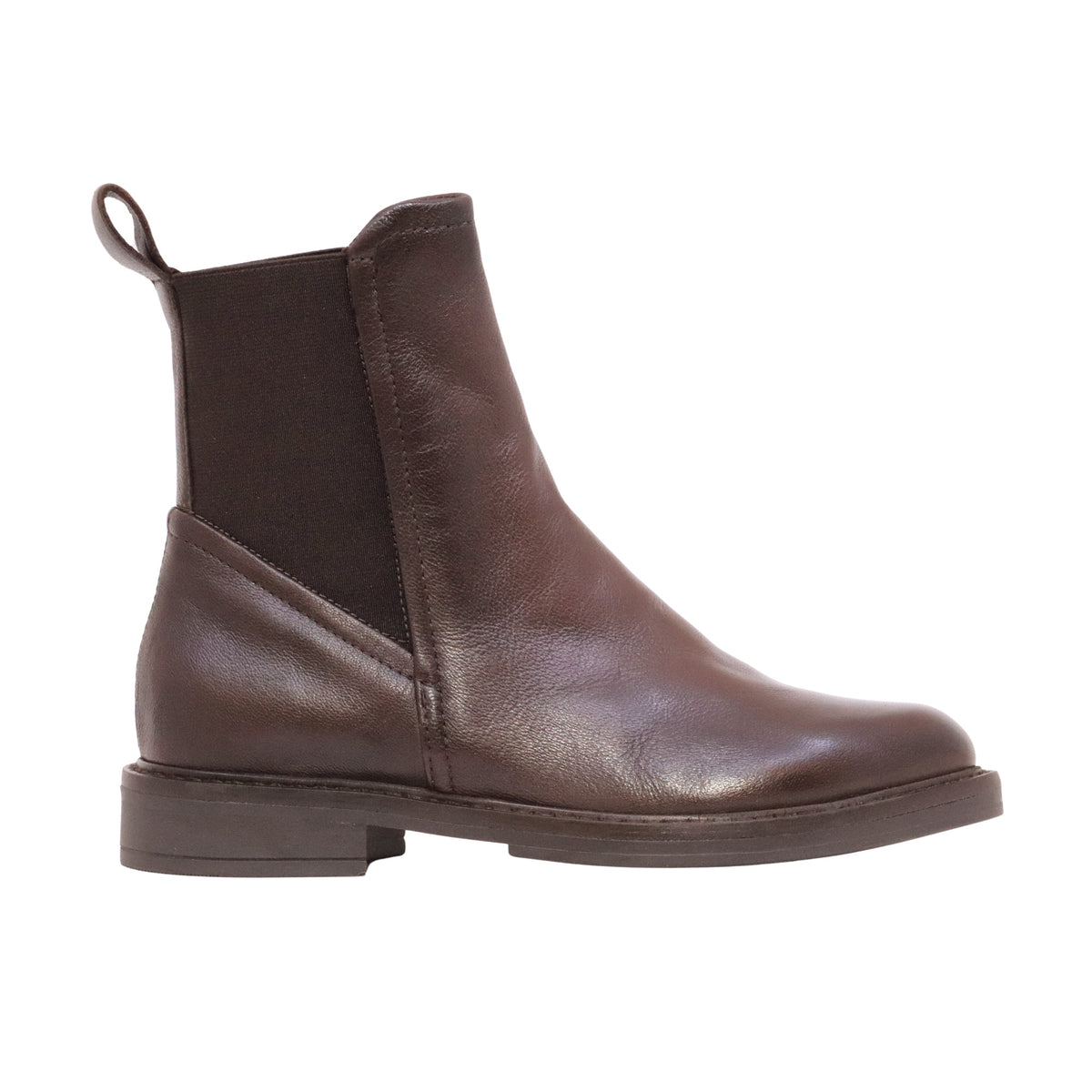 MJUS Fatima T81223 stivaletto Chelsea donna in pelle Moka con elastici laterali 