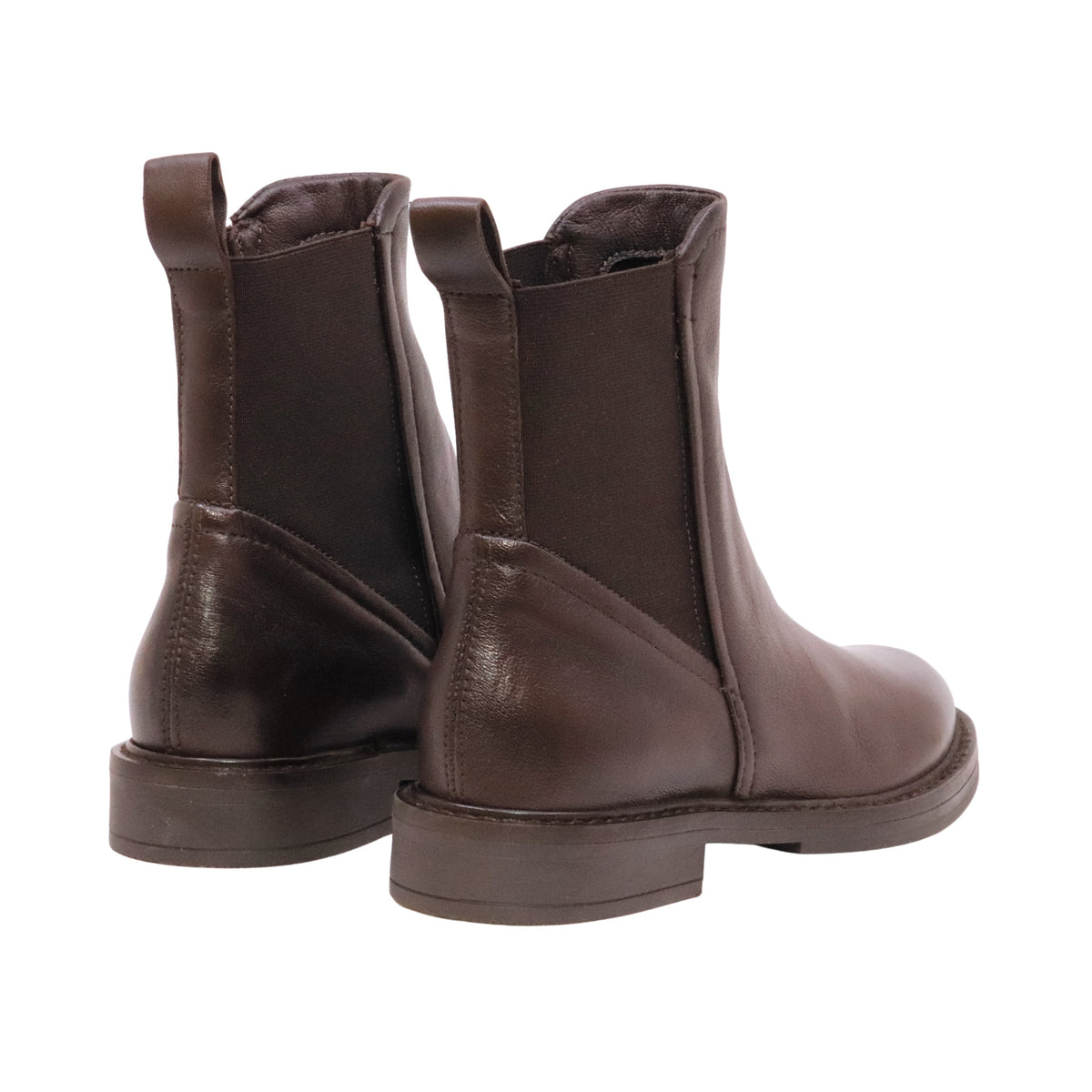 MJUS Fatima T81223 stivaletto Chelsea donna in pelle Moka con elastici laterali 