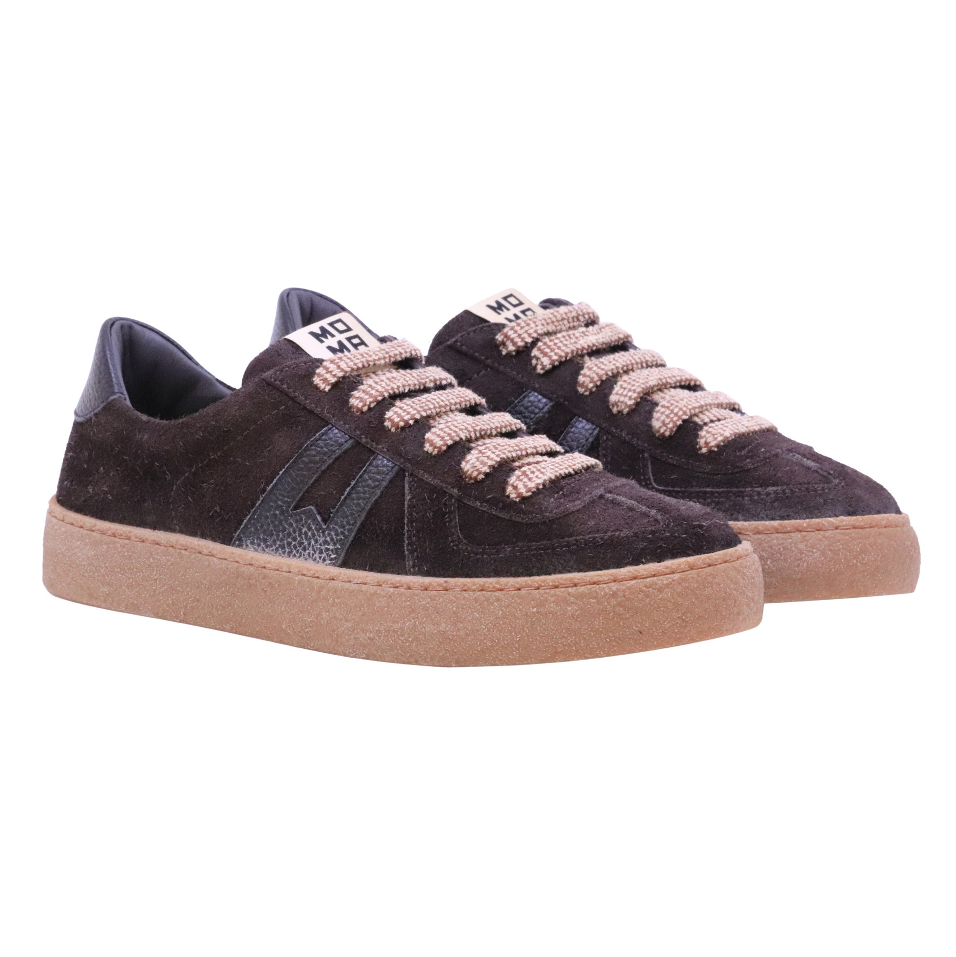 MOMA Kazan30 51601A sneaker uomo in camoscio testa di moro Made in Italy 