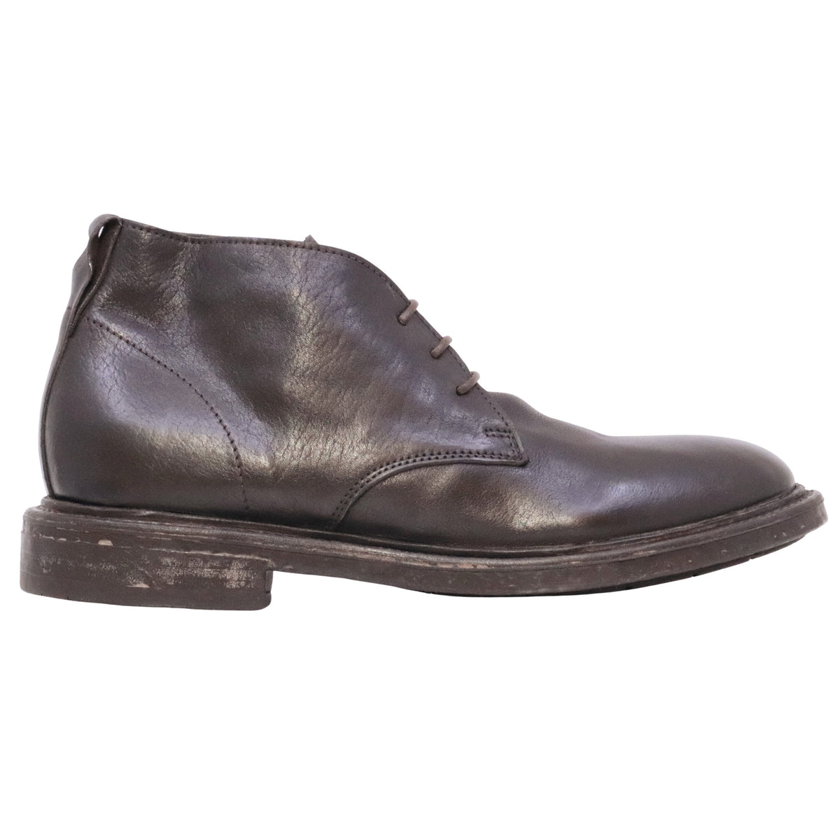 Moma 52404B Kurni polacchino uomo in pelle marrone cioccolato Made in Italy 