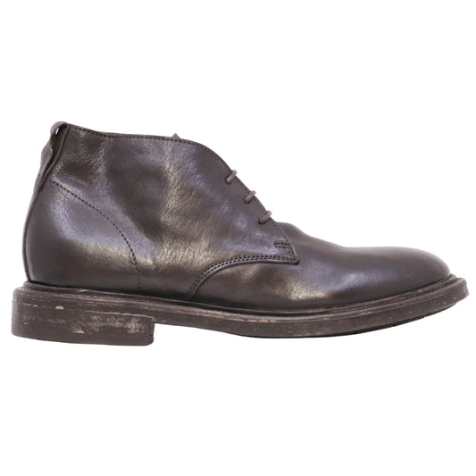 Moma 52404B Kurni polacchino uomo in pelle marrone cioccolato Made in Italy 