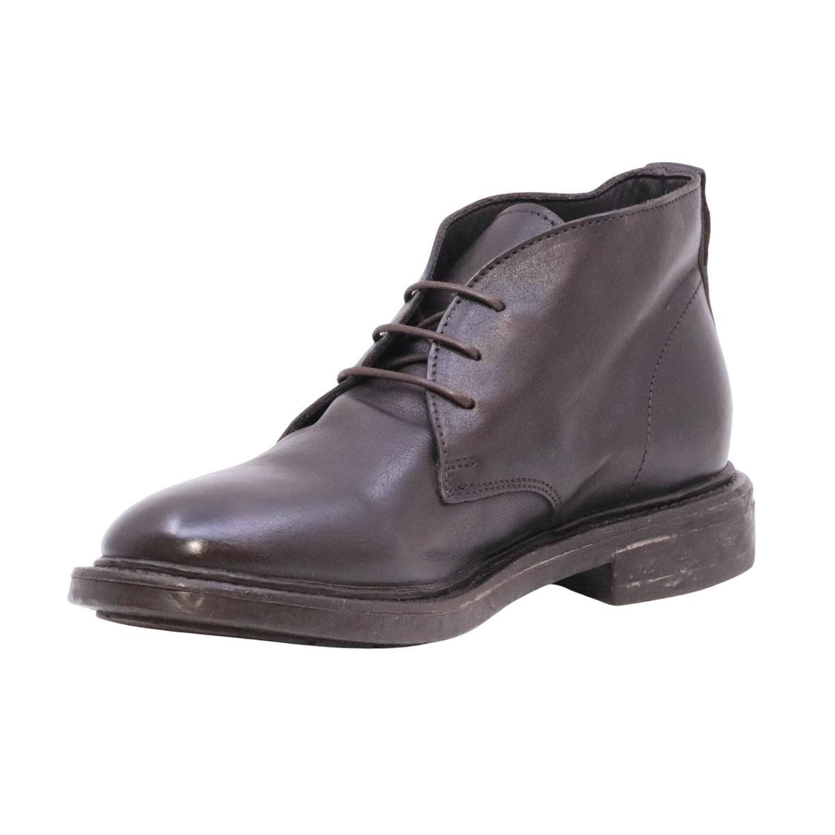 Moma 52404B Kurni polacchino uomo in pelle marrone cioccolato Made in Italy 